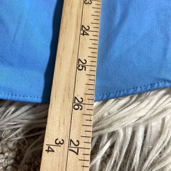 Worthington Top Womens Size XL Blue Puff Long Sleeve Button Up Blouse Cotton New - Picture 10 of 11